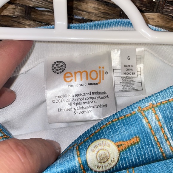 EMOJI kids printed leggings like new size 6 - Picture 6 of 6
